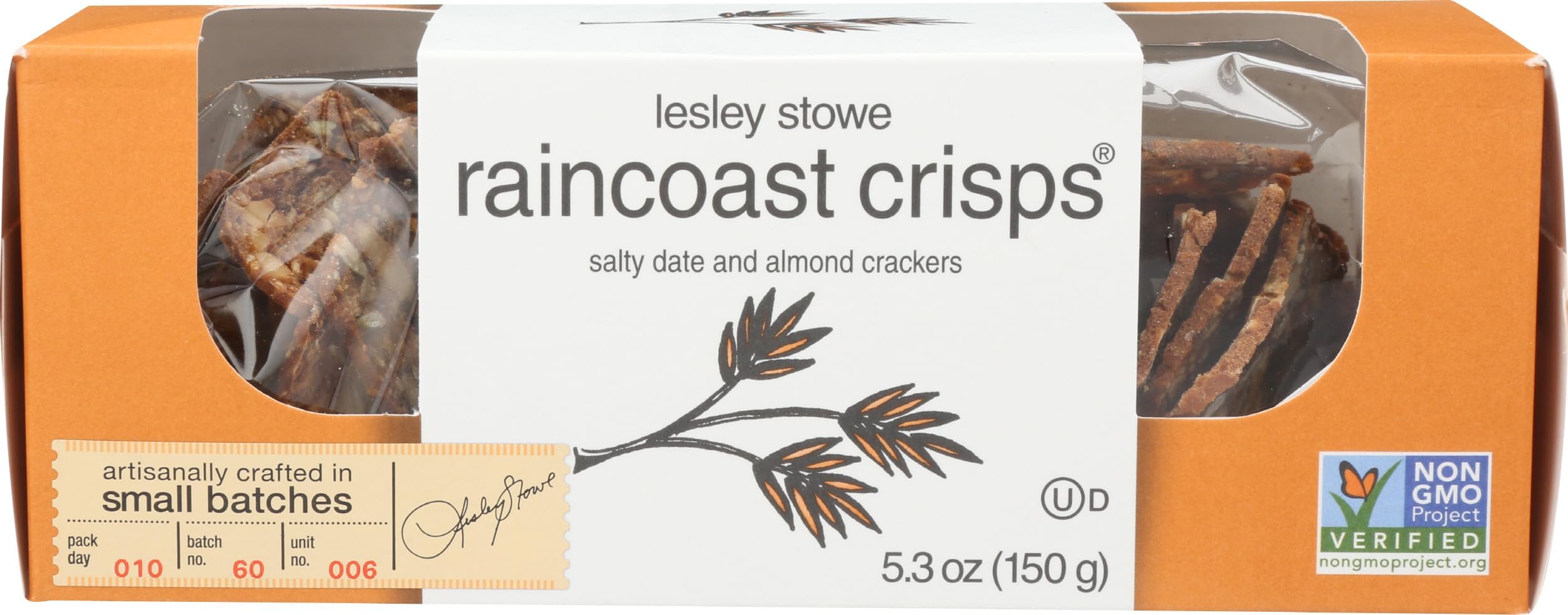 Raincoast Crisps Salty Date and Almond Crackers, 5.3 Ounce