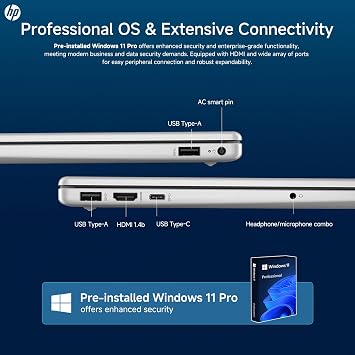 HP 15.6 Touchscreen Business Laptop 2026, Intel 10-Core i7-1355U(Up to 5.0GHz), 16 GB DDR4 RAM, 512 GB SSD, FHD IPS Anti-Glare Display, Intel Iris Xe Graphics, Copilot AI, Wi-Fi 6, Windows 11 Pro