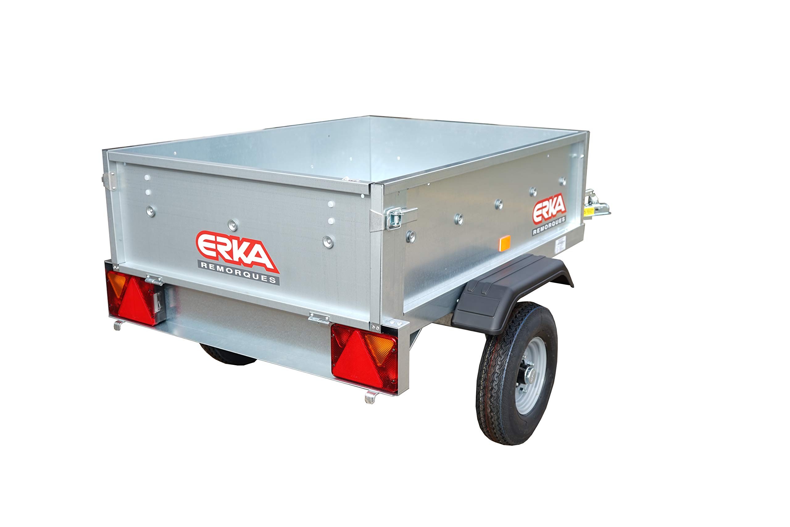 Remolque de Coche Acero galvanizado de 128x92x38cm. Potencia de Eje 450kg. Carro para Coche