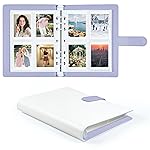 2x3 Photo Album,Refillable PU Leather A5 Photocard Binder with Adjustable Page,200 Pockets for Fujifilm Instax Mini 12 11 9 40 99 90 8 7 Evo LiPlay,Polaroid Snap PIC-300 Z2300 Instant Cameras (Purple)