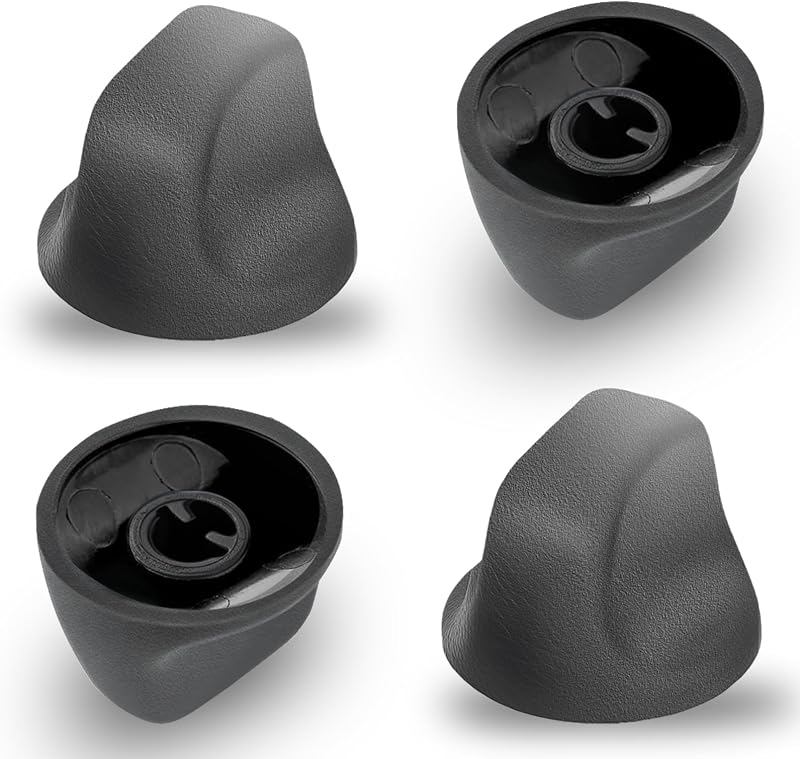 4 pomos de campana extractora S99360232 para electrodomésticos de cocina Broan Nutone | Compatible con control de ventilador de campana extractora S600348, materiales de primera calidad, resistentes y duraderos, negro