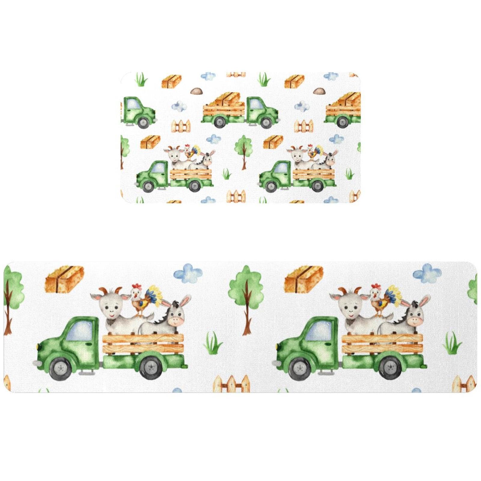 Tapis de cuisine lavable lot de 2 antidérapant grand couloir buanderie