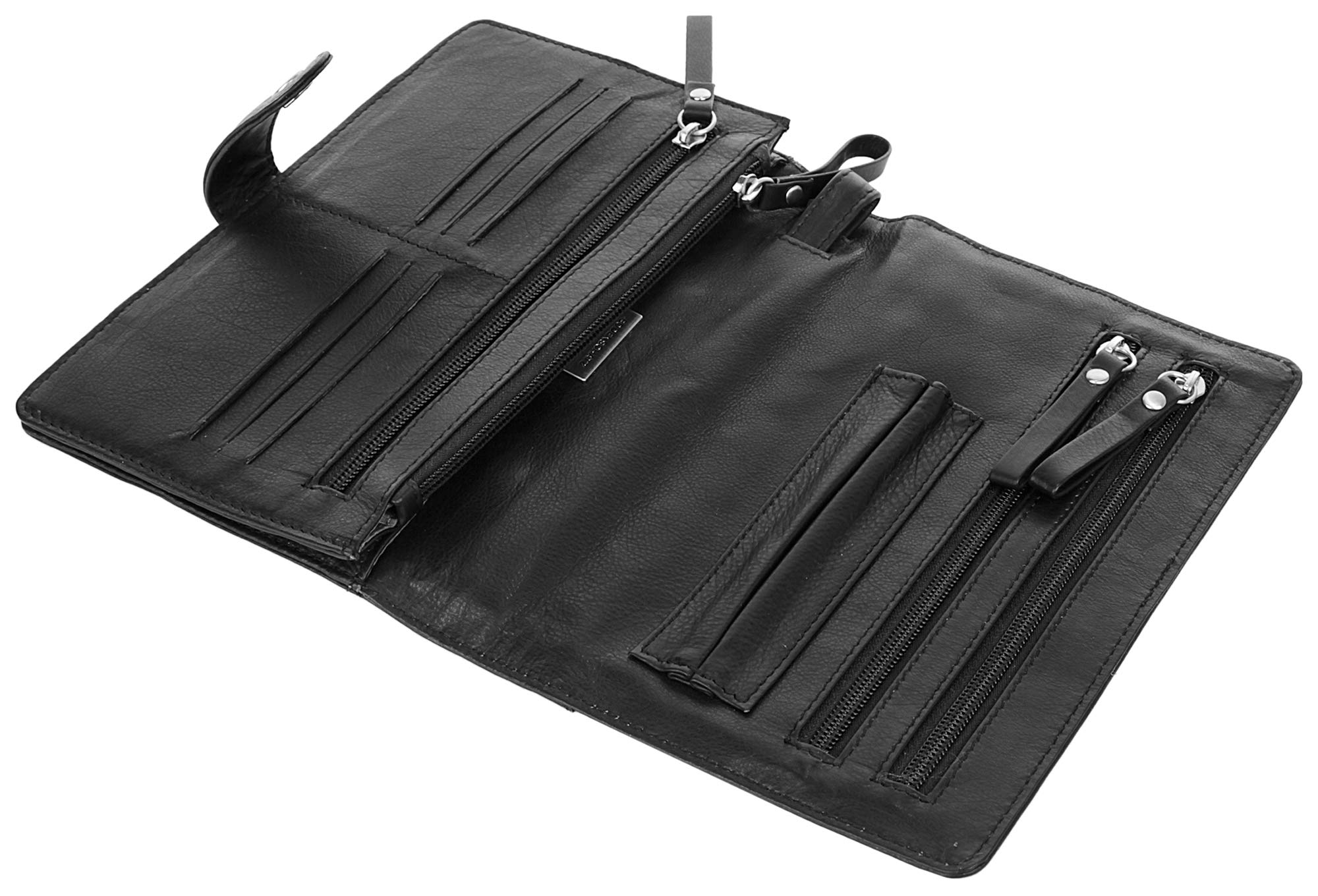Handgelenk Tasche Echt Leder schwarz Herren - 017218