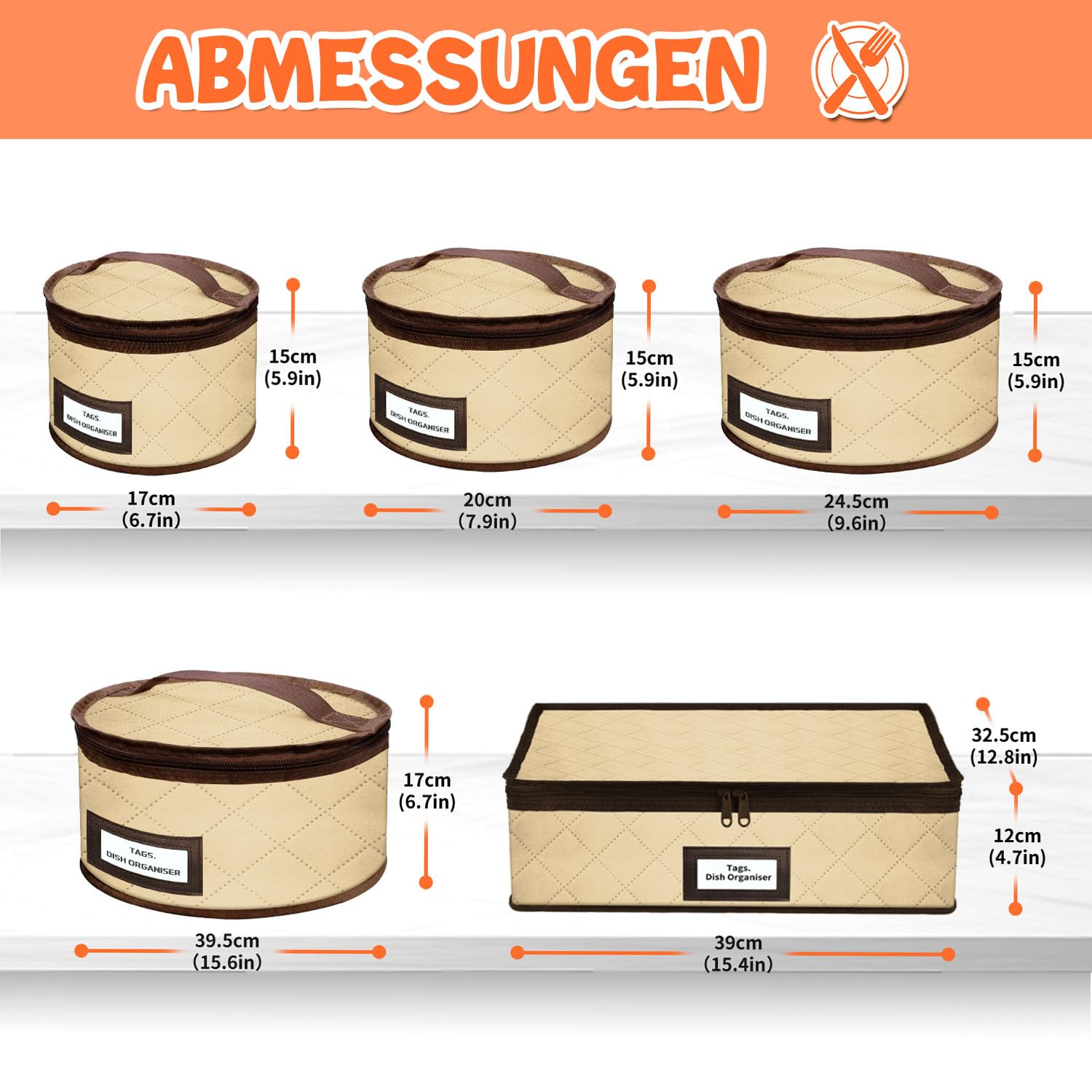 5-tlg. Geschirrbox Set für Umzug, Umzugskartons mit Trennwand Tab-Fenster Stapelbar Harte Schale, Gläserkarton Für Porzellan, Gläser, Teller, Platzsparend – Küche, Camping