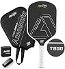 Carbon Fiber Pickleball Paddle, 16MM T800 Thermoformed Pickleball Paddles for Spin, Pickle Ball Racket with Cover & Eraser, Gift for Professional & Intermediate Players