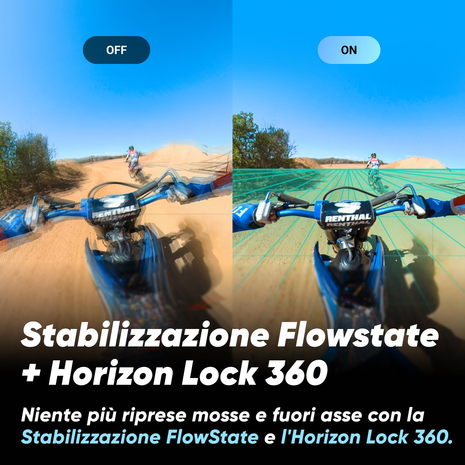 Insta360 X3 Kit Moto - Action Cam 360 impermeabile con sensore da 1/2", foto 360 da 72MP, video 360 5.7K, stabilizzazione, touch screen 2,29", vibrazione, editing IA, live streaming, webcam