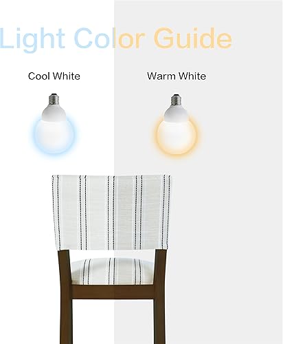 Miniatura 5 de HomePop Taburete de mostrador con respaldo abierto de 24 pulgadas, decoración del hogar, sillas de tela para comedor, cocina y sala de estar, rayas