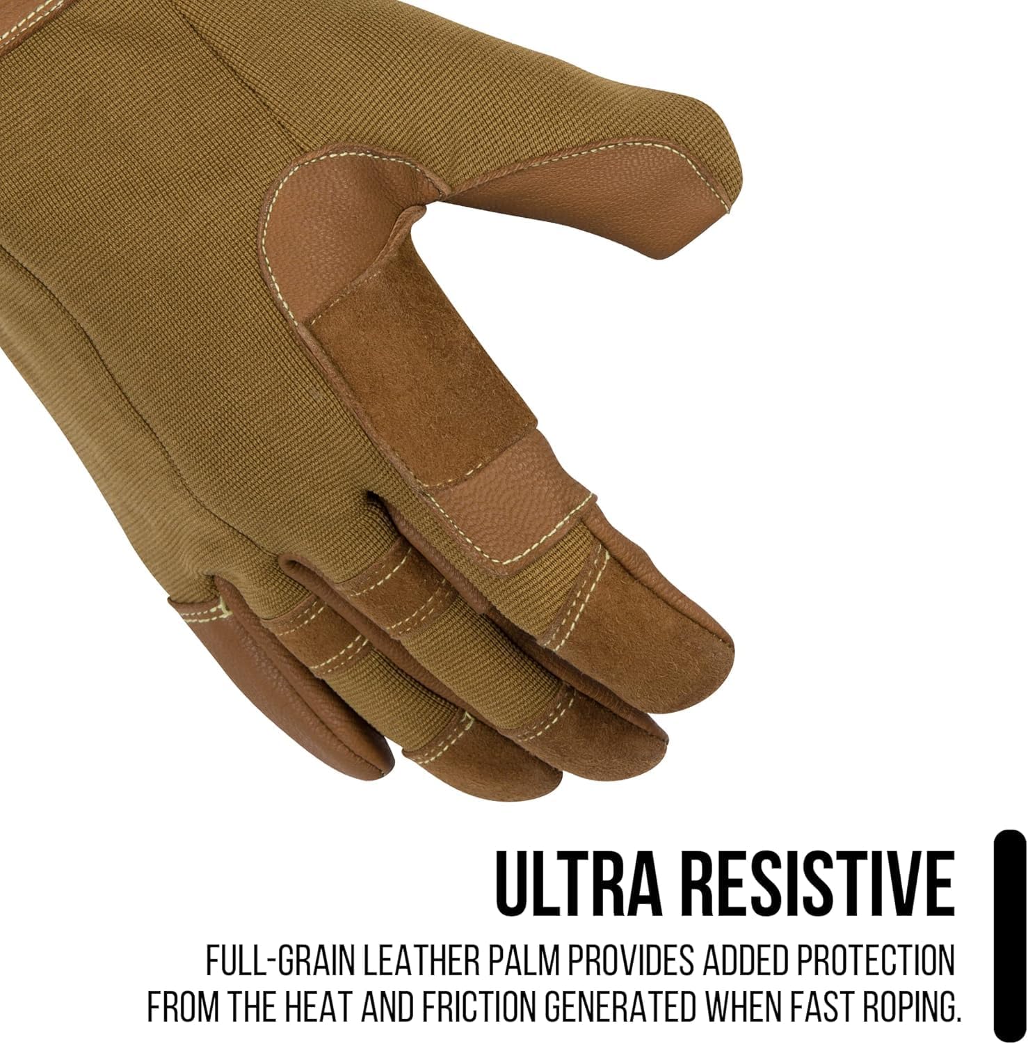 Premium Leather Rappel Gloves for Climbing and Rappelling - Durable and Protective Outdoor Gear Non-Slip Grip