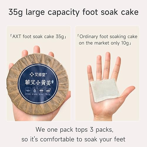 Miniatura 5 de AXT Baño de pies de hierbas chinas  baño de pies de ajenjo, cuidado de los pies de jengibre y ajenjo, elimina la fatiga, mejora el dolor de pies