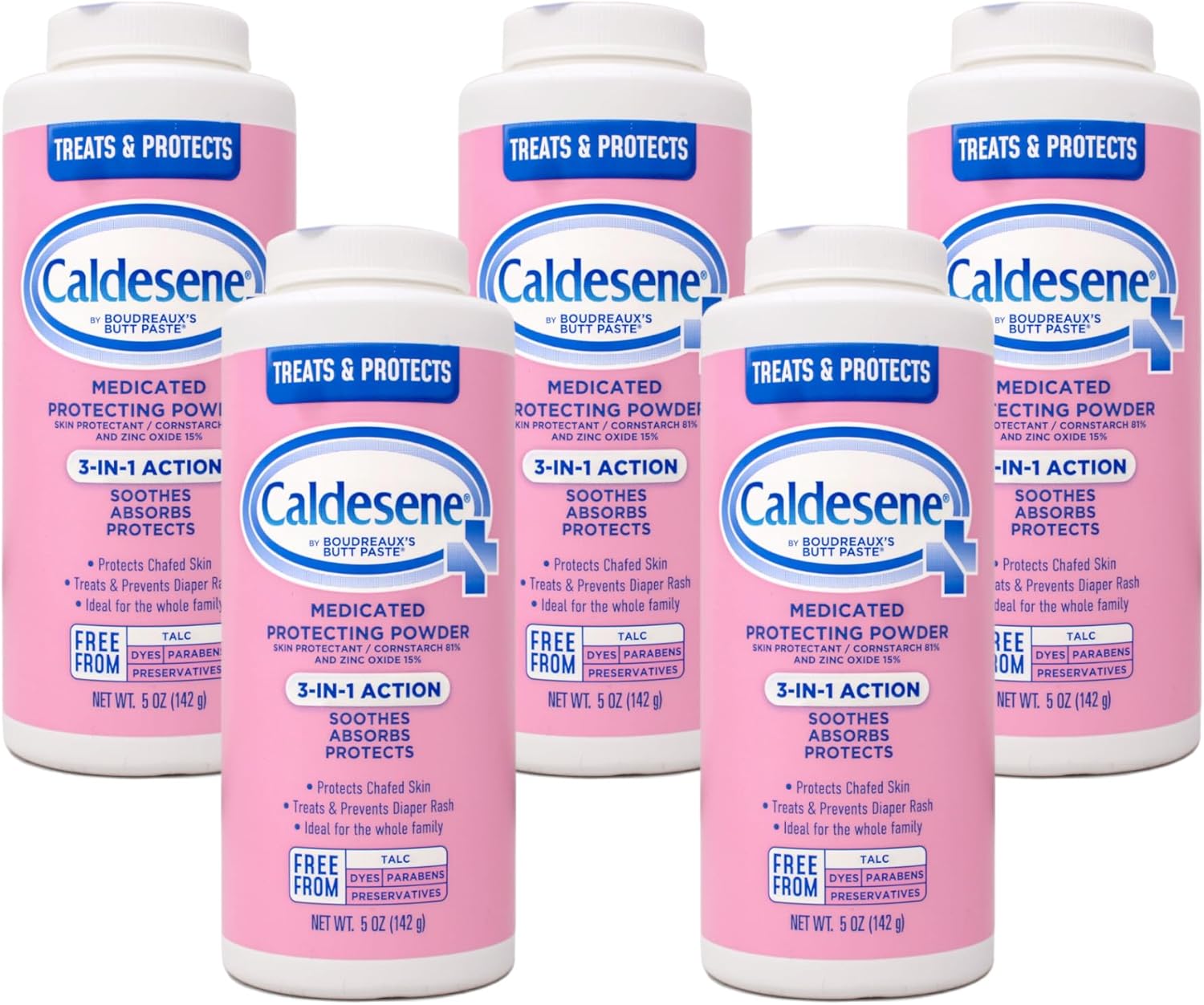 Caldesene Protecting Powder - 5 oz, Pack of 5