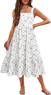 Arshiner Girl's Sundresses Summer Boho Strap Tiered Cami Maxi Dresses | with Pockets