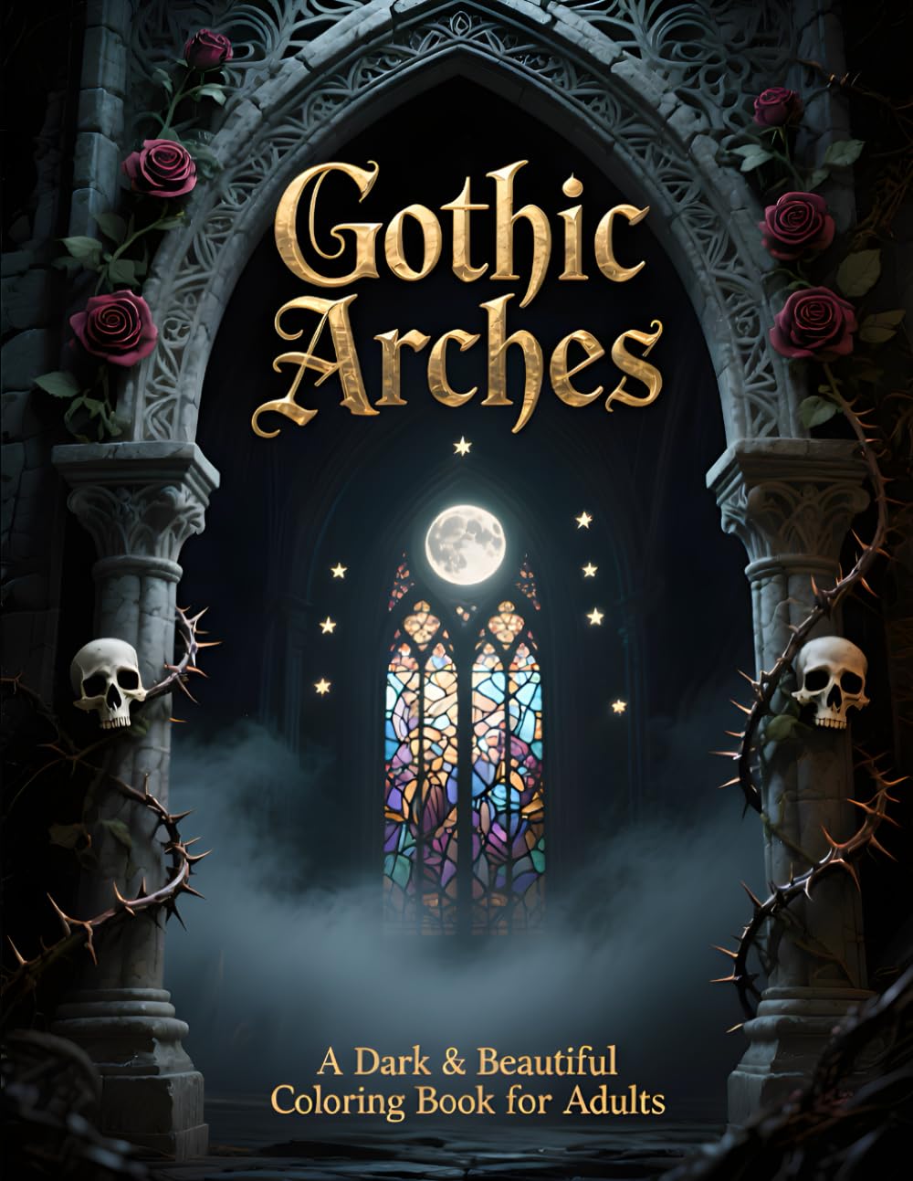 Gothic Arches (A Dark & Beautiful Coloring Book for Adults)