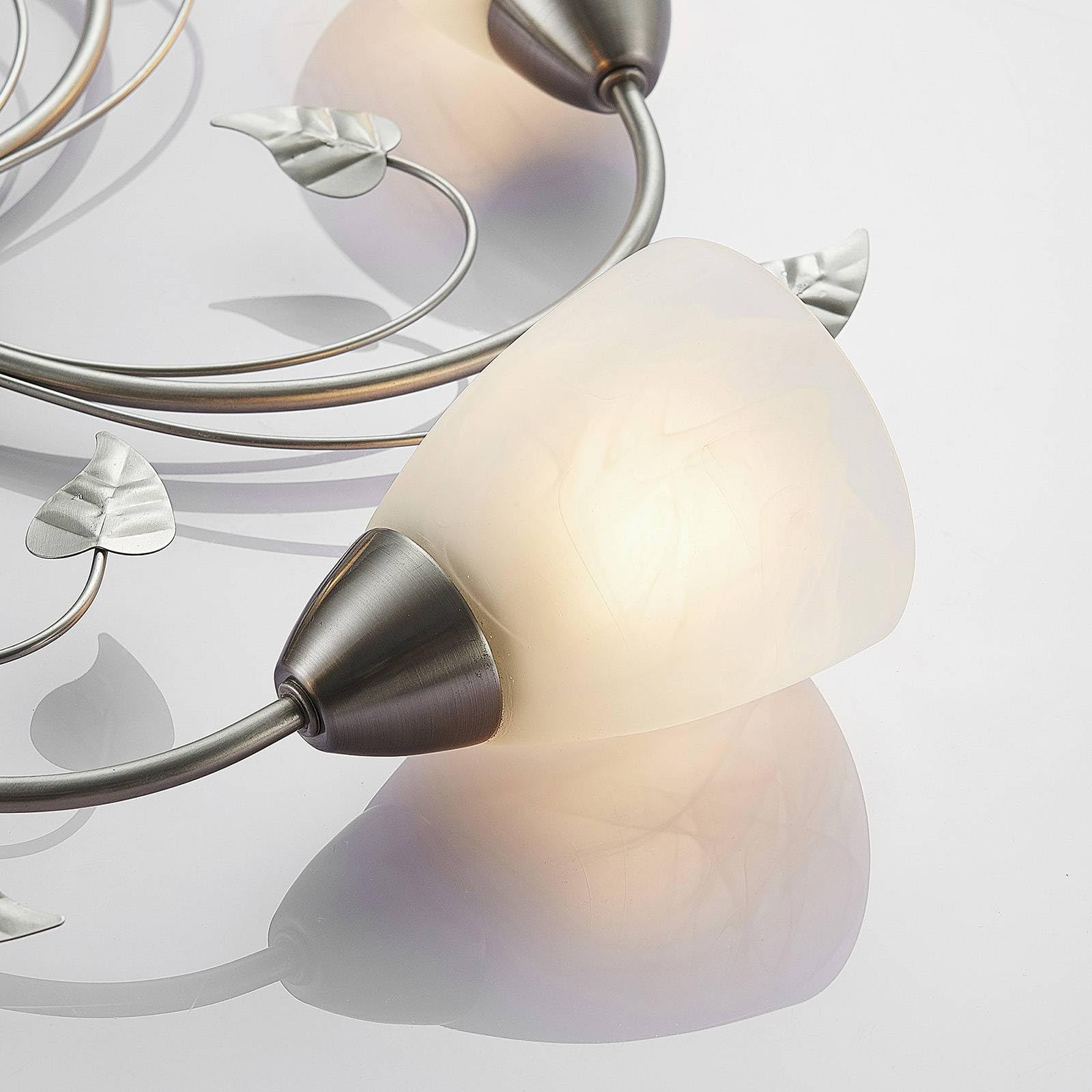 Lindby plafondlamp 'Antonino' in Zilver uit kristal o.a. voor woon-/ eetkamer - kristal, glas, plafondverlichting