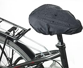 Novaliv Saddle Warmer 2-in-1 Black Comfortable & Comfortable Rain Cover - Lambskin Bike Cap Elastic Band - Made in Germany - Waterproof Saddle Cover Reversible Saddle Cover Universal Size