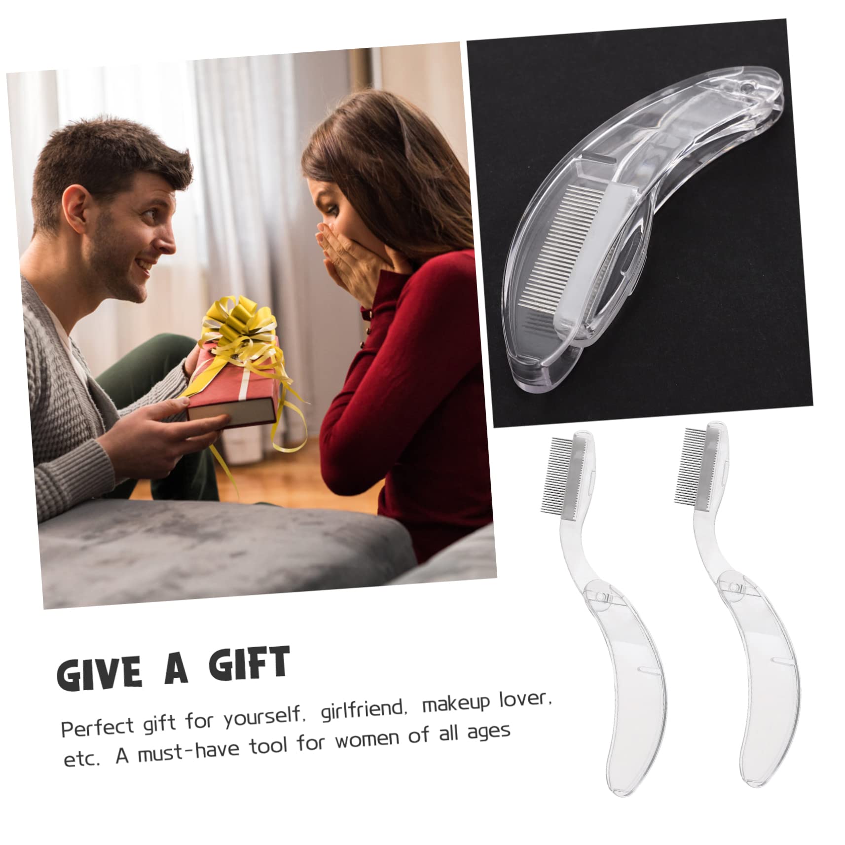 NOLITOY 3sets Eyelash and Eyebrow Brush Set Metal Eyebrow Comb Lash Styler Beauty Tool Makeup 2pcs*3