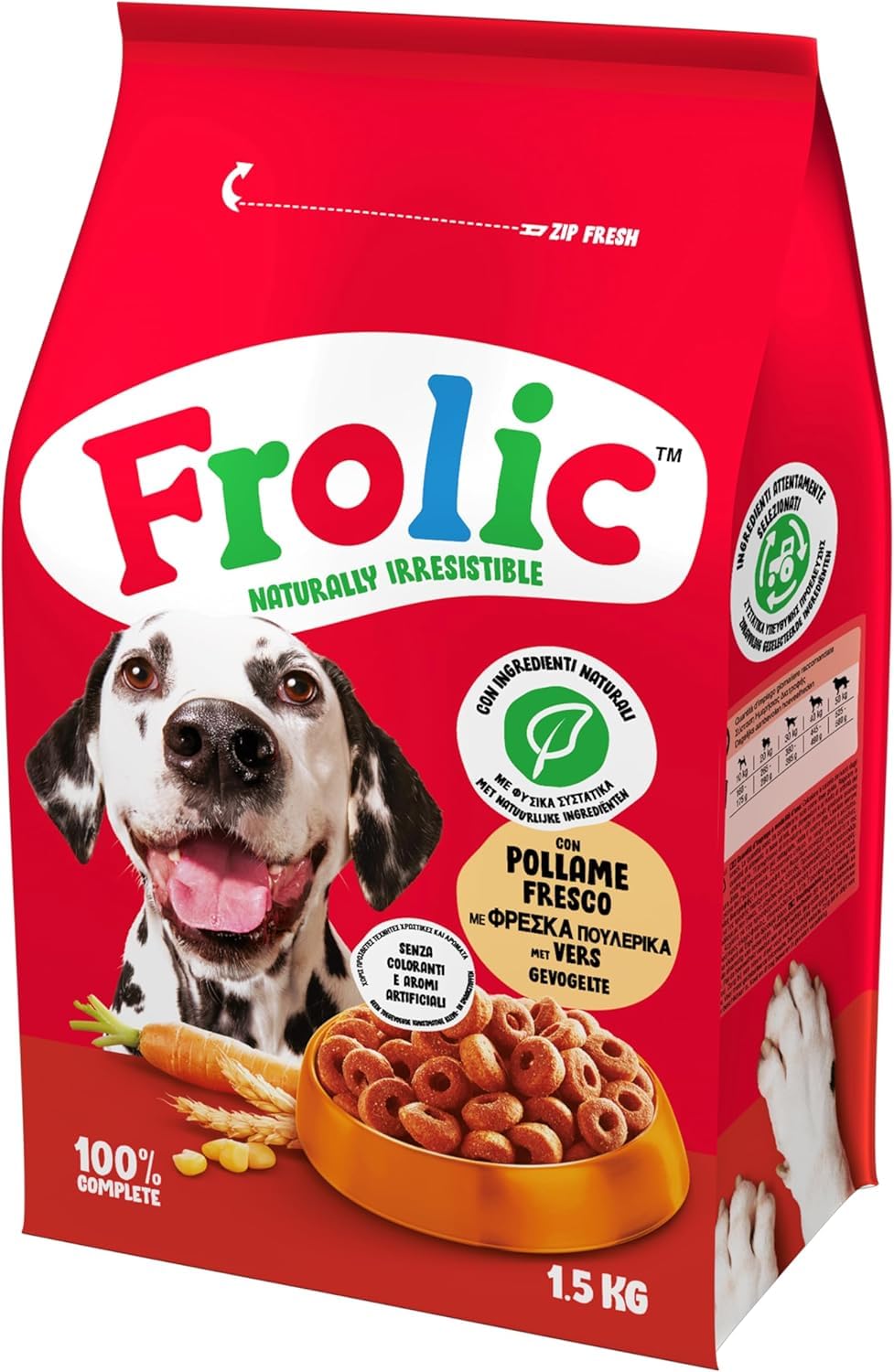 Frolic sac de volaille 1.5 kg croquettes tendres pour chien adulte