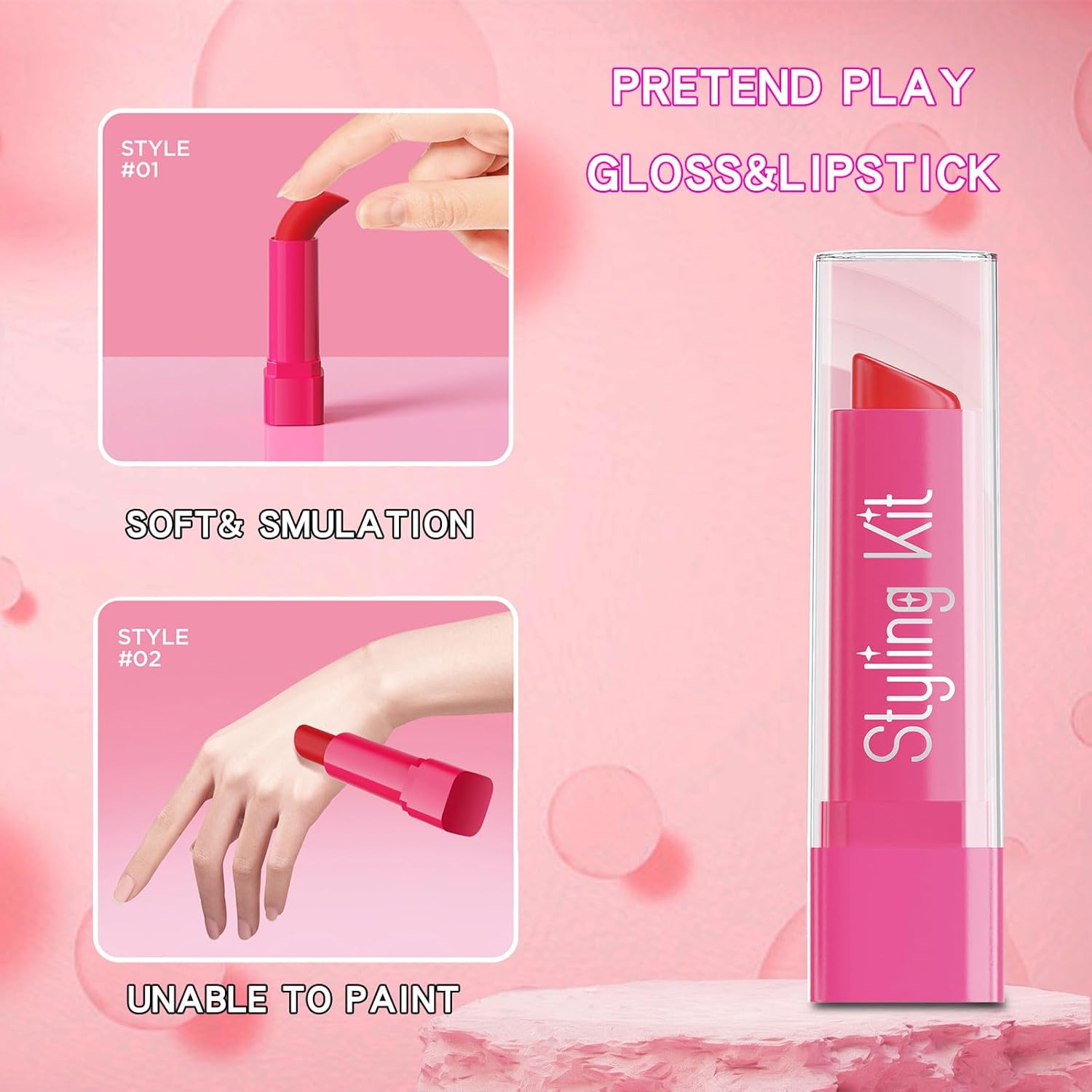 女の子向けごっこメイクキット、キッズごっこメイクセット。