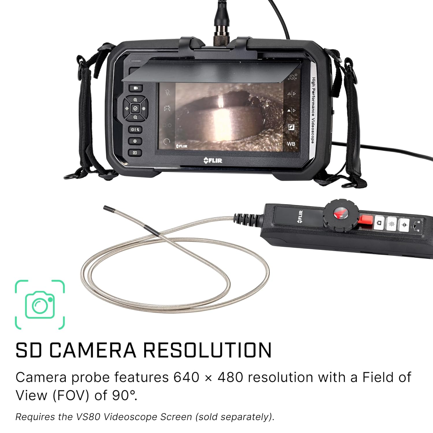 FLIR 2-Way Articulating Probe for VS80 Videoscope, 4.5mm x 1m Long