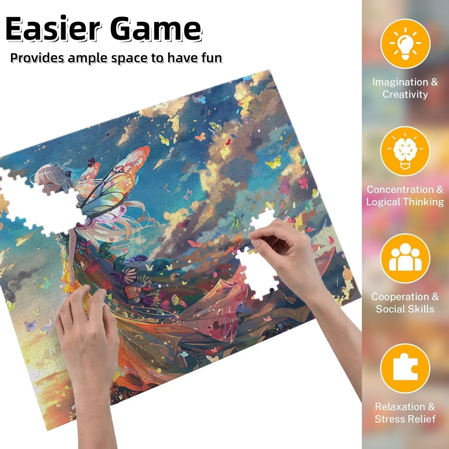Jigsaw Puzzle, 6000 Pezzi Puzzle Classici, Farfalla Puzzle Rilassamento Intelligence, Mpossibile Difficile Puzzle Impegnativo per Adulti Puzzle Gioco Familiare, Regalo per Amore Amico Donnafr0-1120
