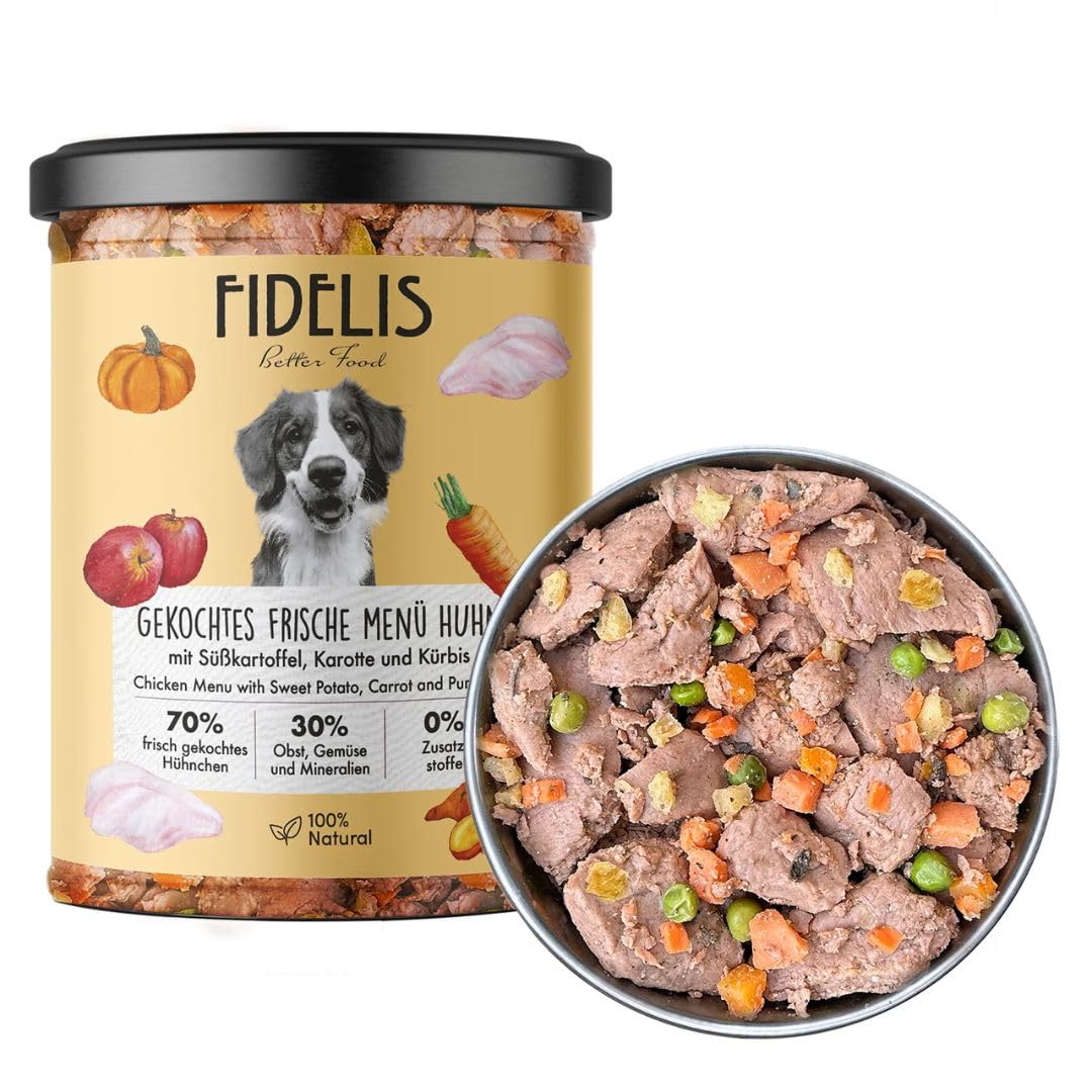 ANIMALUJOS Mix Comida Cocinada Casera para Perros y Cachorros, Sabores Salmón, Pavo, Pollo, Ternera, Caballo y Pato, 6 Unidades x 400g - 100% Natural y Sin Aditivos - Fidelis