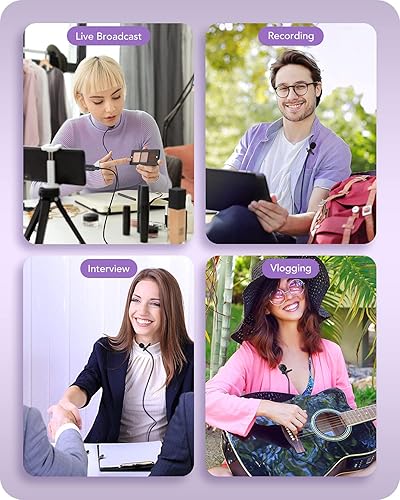 Miniatura 7 de PoP voice Micrófono para iPhone, micrófono omnidireccional de solapa Lavalier profesional para iPad, iPod, micrófono condensador con cable para