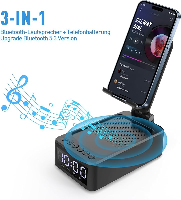 Boxă Bluetooth ZOOI cu suport pentru telefon mobil, cadou de ziua de naștere pentru tată sau bărbați, calendar de advent