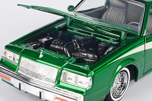 Miniatura 7 de Motormax 79023 Regal 3.8 SFI Turbo Green Metallic and Cream with Graphics Get Low Series 1/24 Modelo de auto fundido a presión