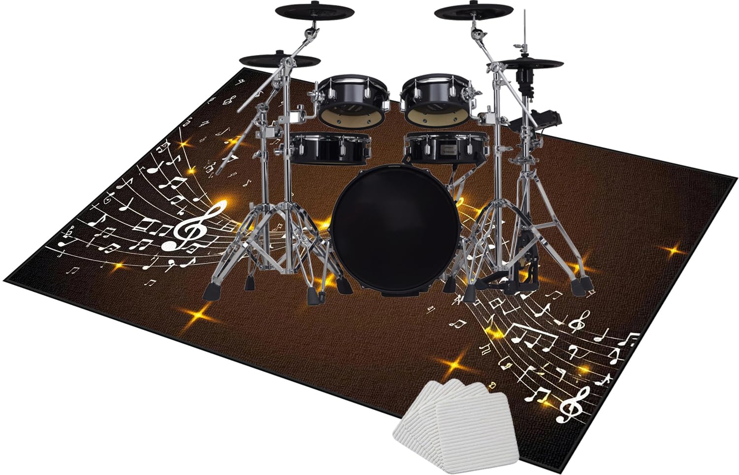 Dywan bębnowy do bębna dywanowego | Dywan bębnowy do bębna basowego 230 x 180 cm | Dźwiękoszczelna mata do baterii elektronicznej | Instrumenty muzyczne Antypoślizgowy koc