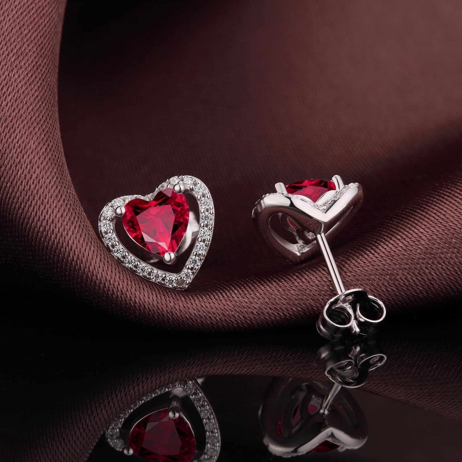 Jiamiaoi 18K White Gold Plated 3.5 Carats Round Halo Earrings 925 Sterling Silver Solitaire Stud Earrings for Women Men, Sparkle 5A+ Cubic Zirconia Studs Fashion Jewelry for Women