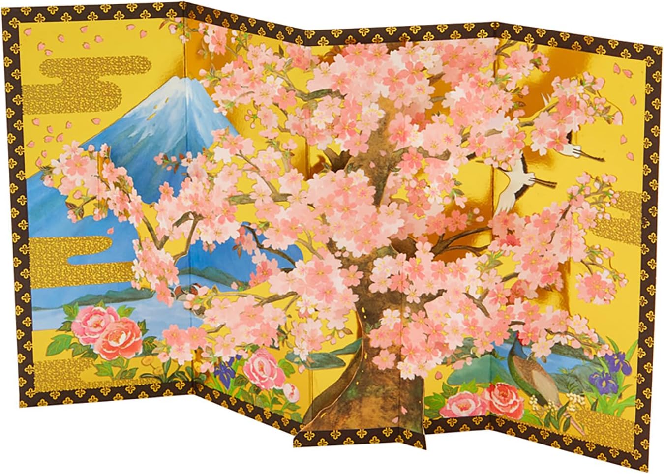 Sanrio 106887 Japanese Style Christmas Card, Lattice Shelf Calendar, Message Card, Greeting Card JXJ 24-4