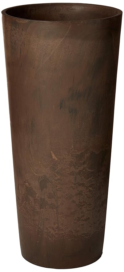 Arcadia PSW S32CM Contempo Tall Round Planter, 13 by 28-Inch, Chocolate Marble