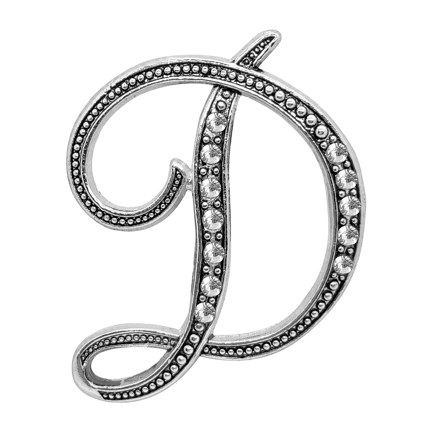 FURE D Initial Metal Brooch (Antique Rhodium) for Men & Women (B08CB5PWKH) Amazon Price History, Amazon Price Tracker
