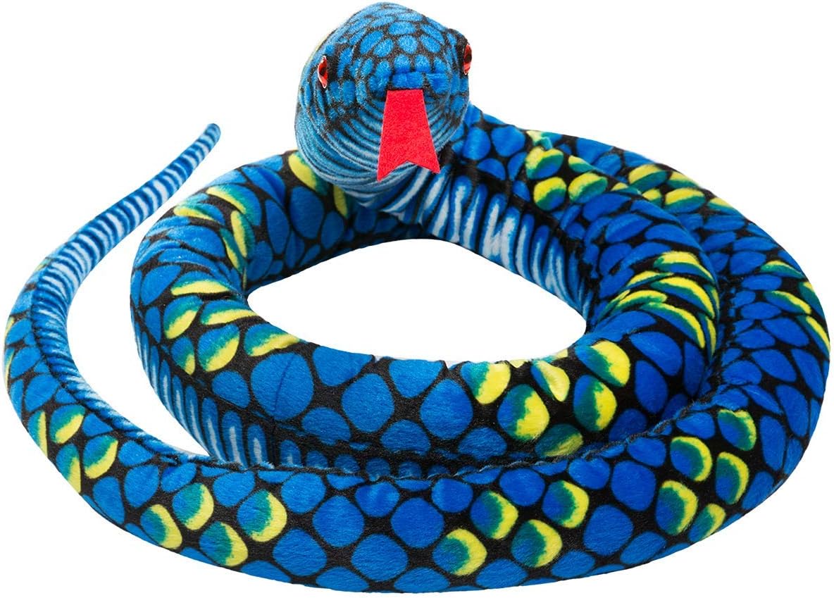 Giant Plush Snake Stuffed Animal Toy, Birthday Gift for Boys & Girls (Blue, 110 Inch) - Image 4
