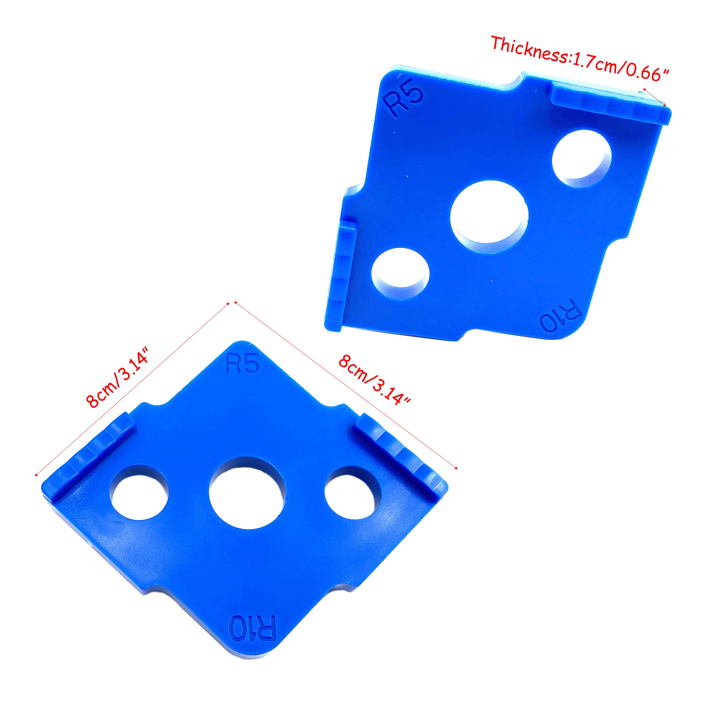 Ronde hoek Radius sjablonen, frezen Afgeronde hoeken Freesbits sjablonen Jig Router sjablonen Hardware meetinstrument R15/R20 R25/R30 voor houtbewerking Frezen