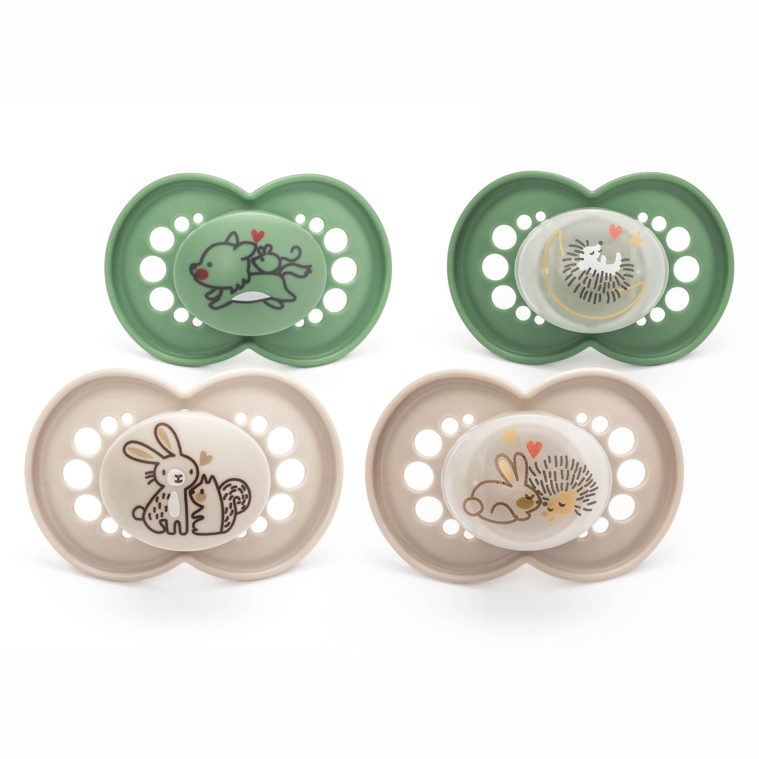 Tétines MAM orthodontiques lot de 4 originales avec modèles phosphorescents - 5