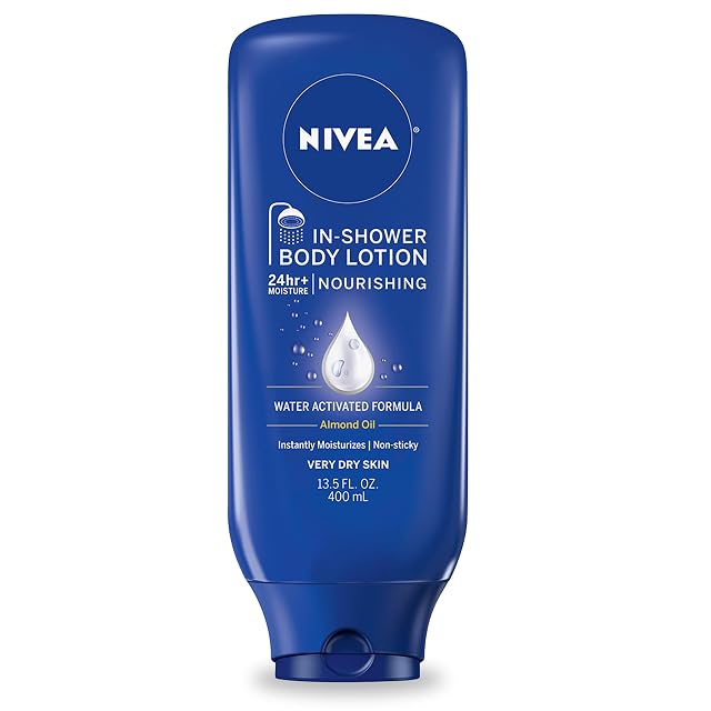 NIVEA Nourishing In Shower Lotion Body Lotion for Dry Skin 13 5 Fl Oz Bottle