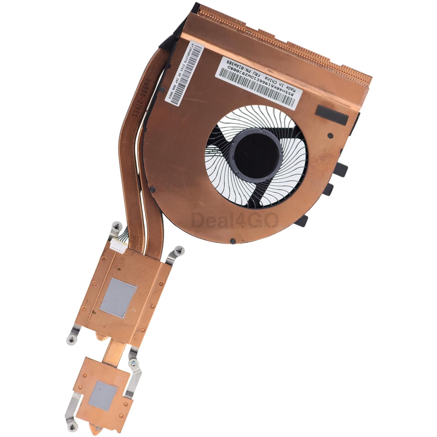 Deal4GO CPU Cooling Fan & Heatsink Thermal Module 01AW389 01AW390 Replacement for Lenovo ThinkPad T460P T470P (DIS)