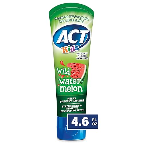 Miniatura 10 de ACT Pasta dental anticaries con flúor para niños, 4.6 oz. Bubble Gum Blowout