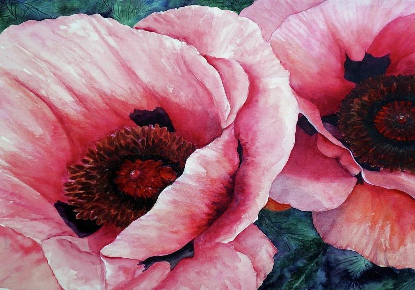 Papier peint panoramique fleurs rouges 430x300cm vintage 3D intissé pour salon