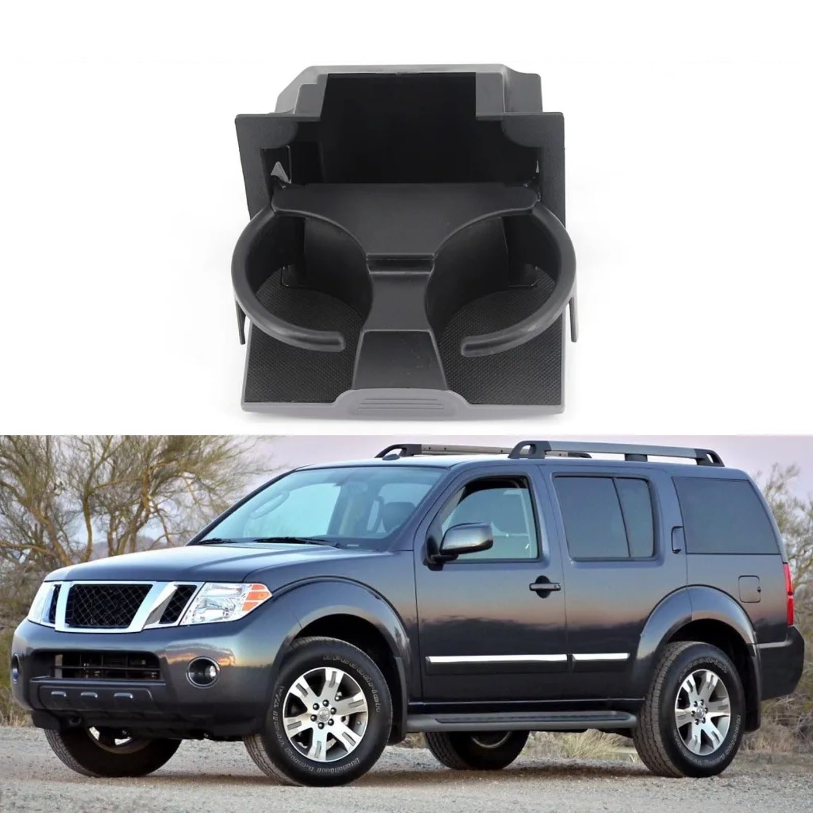Centrale Consolle Portabevande Posteriore Sedile Portabicchieri Inserto Espansore Vassoio Bevande Organizzatore Scatola Immagazzinaggio 96965-ZS00A Compatibile Con Nissan Per Xterra 2009-2015