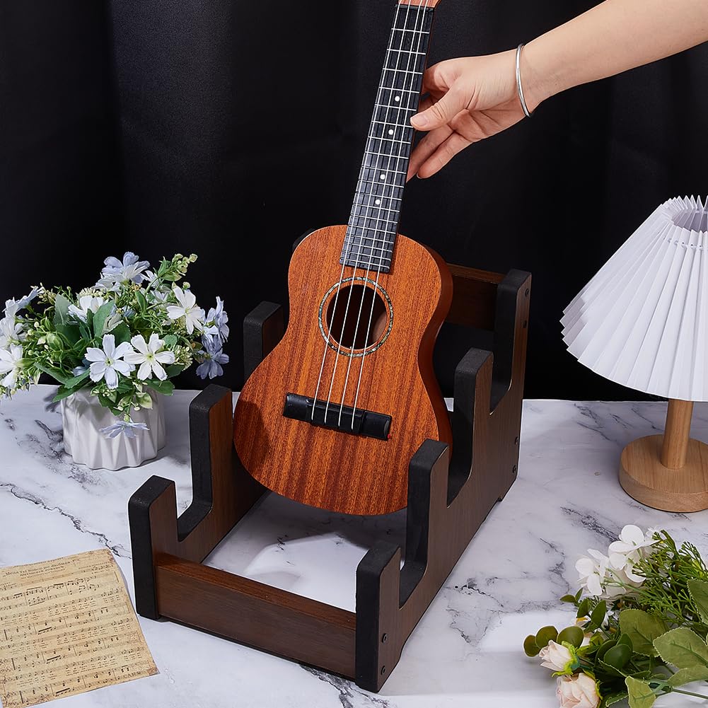 DICOSMETIC 3 supporti per chitarra in legno, 33 x 22 x 1,9 cm, per studio, decorazione della casa, marrone cocco