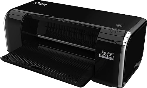 Miniatura 2 de Sizzix Big Shot Switch Plus (negro) Inspirado en Tim Holtz, máquina eléctrica de troquelado y estampado en relieve (apertura de 9 pulgadas), 665300