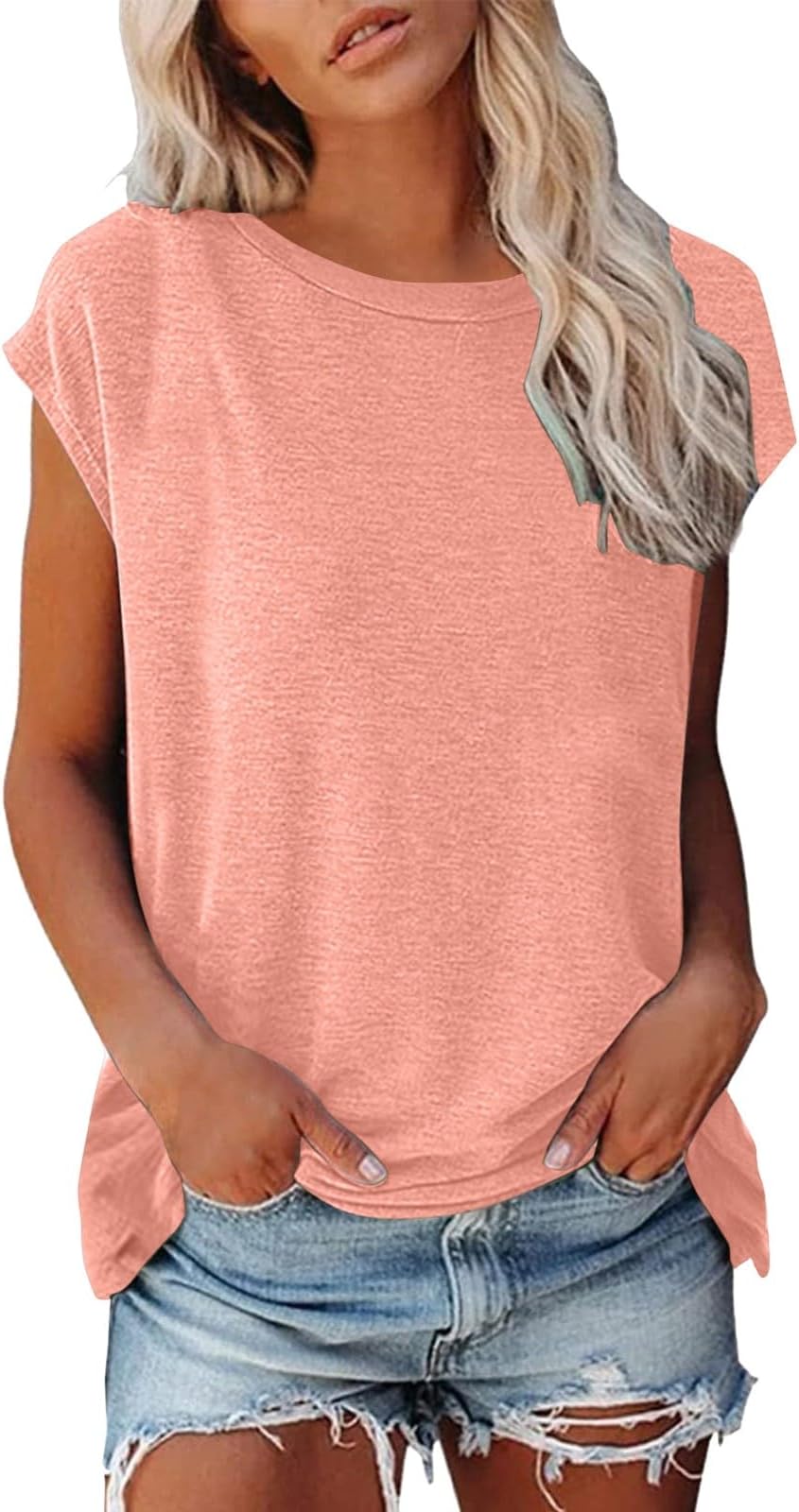 Active Shirts Women Short Sleeve U Neck Solid Color Casual Shirts Loose Fit Basic Blouse Womens Casual Shirts Long Sleeve