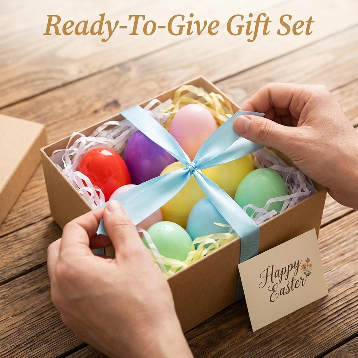 Fillable Easter Eggs 24-Pack 2.4 Inch Colorful Plastic Easter Eggs, Perfect for Easter Egg Hunt, Easter Hunt, Easter Theme Party Favor, Basket Stuffers Fillers, 2.4" Fillable Eggs