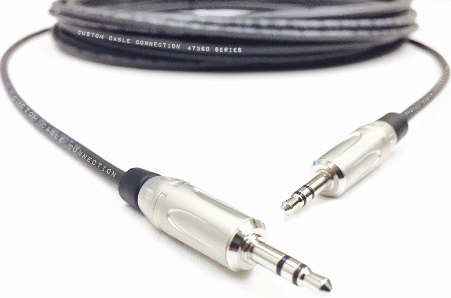 200 Foot Plenum 3.5mm (1/8") Male to Male FT-6 CL3P Rated Stereo Audio Cable with Black Jacket