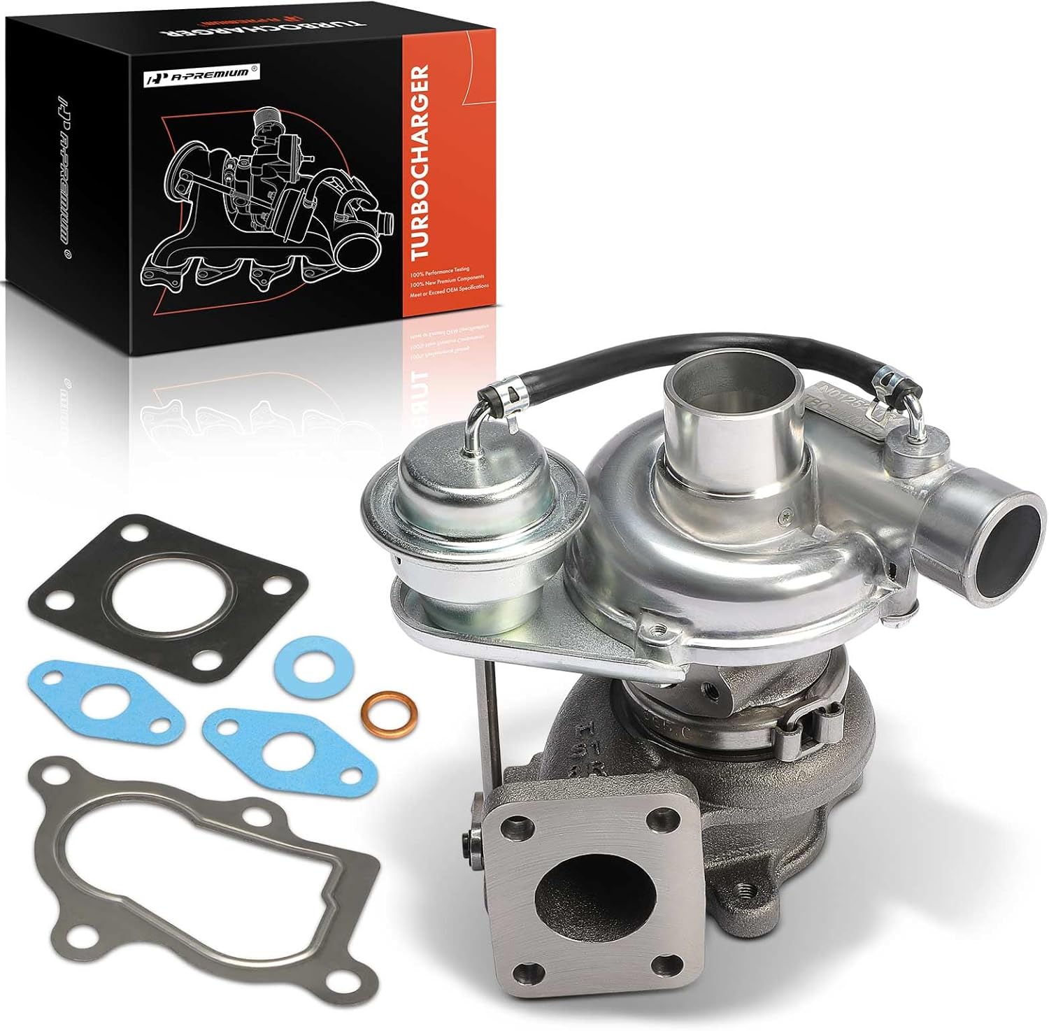 A-Premium RHF3 Complete Turbocharger Turbo Kit Compatible with Bobcat T180 T190 S205 Diesel Engine Turbocharger, 4.8L