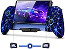 Spican Switch Controllers for Nintendo Switch/Switch OLED, Hall Effect Switch Wireless Pro Controller One-Piece Joypad, Full-Size Handheld Mode Gamepad with Lights/Battery/Turbo/Macro/4 Game Slot