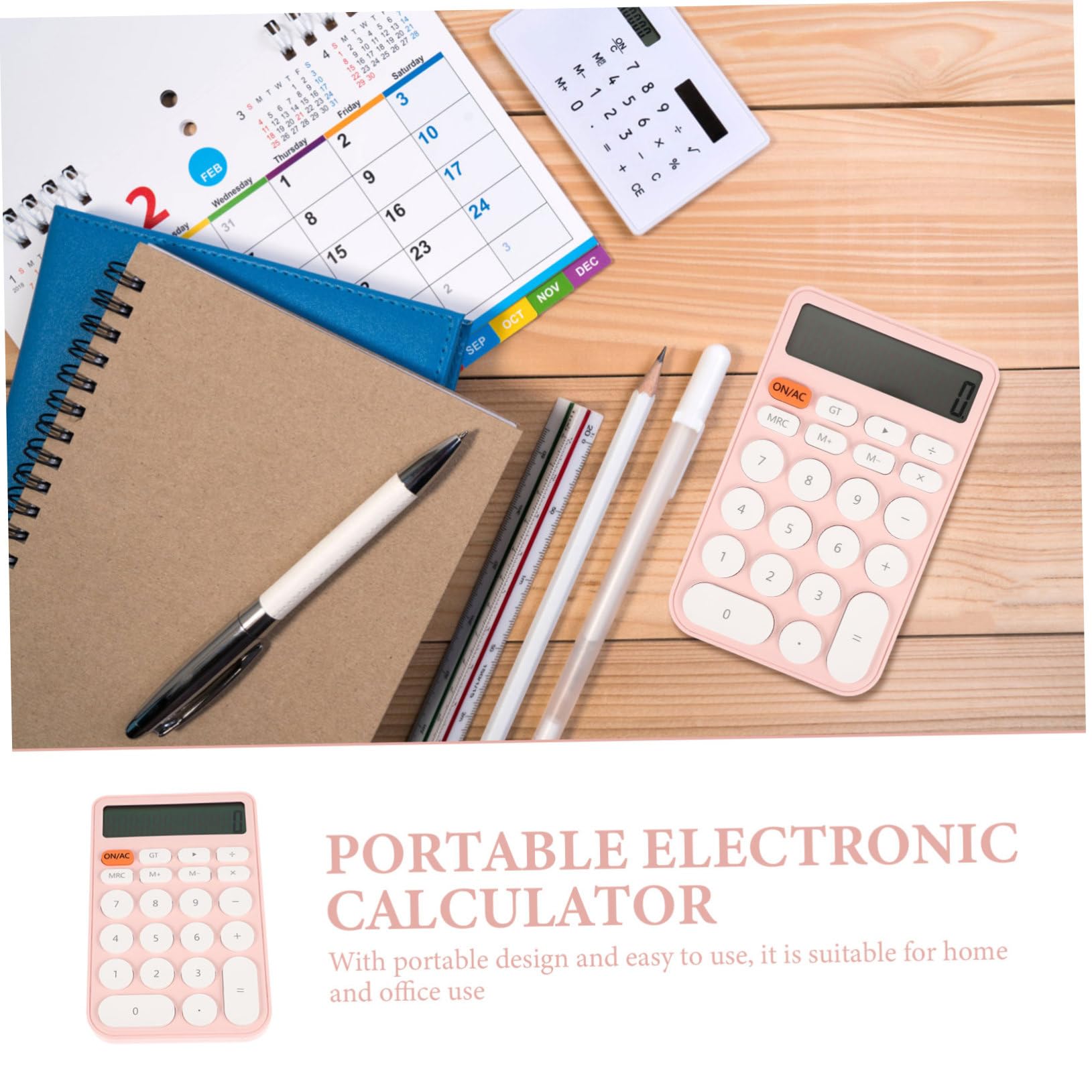 Operitacx 3pezzi Calcolatrice Portatile Colorata Per Studenti Calcolatrice Elettronica Tascabile Con Batteria Per Ufficio e Scuola Design Compatto e Leggero