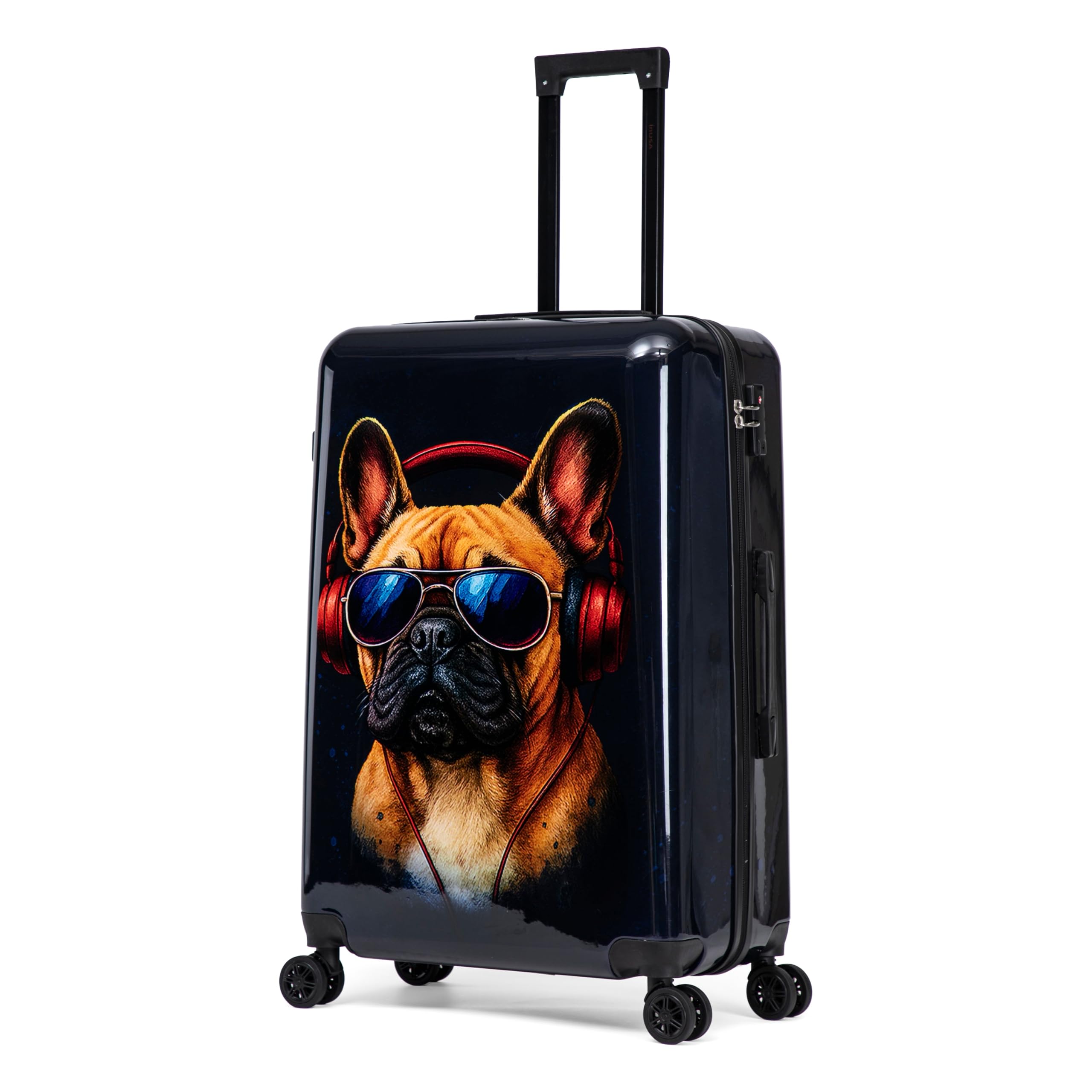 InUSA Dog Print 28-Inch Hardside Spinner Luggage Lightweight &amp; TSA Lock