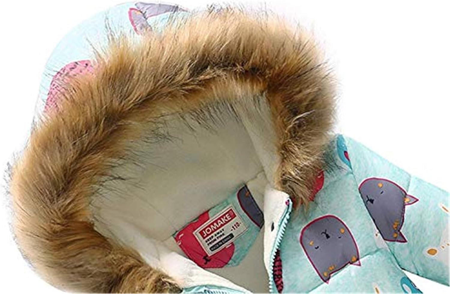 Miss Bei Girl's Winter Coat Jacket Hooded Kids Toddler Flower Print Parka Outwear Warm Cotton Puffer Hooded Jacket - Image 5